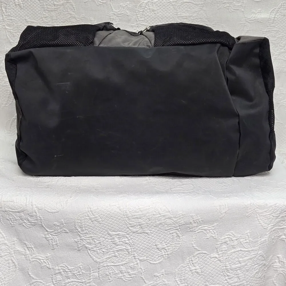 Oakley Icon 2.0 Software Grey Canvas Leather Handle Large Duffle Bag Y2K